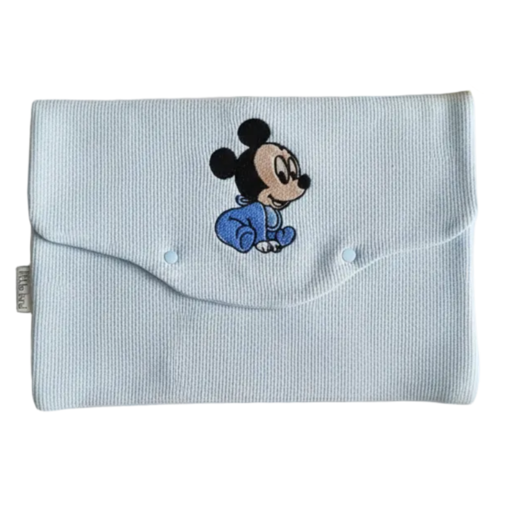 Busta Portatutto Ricamata Topolino - Flatlay
