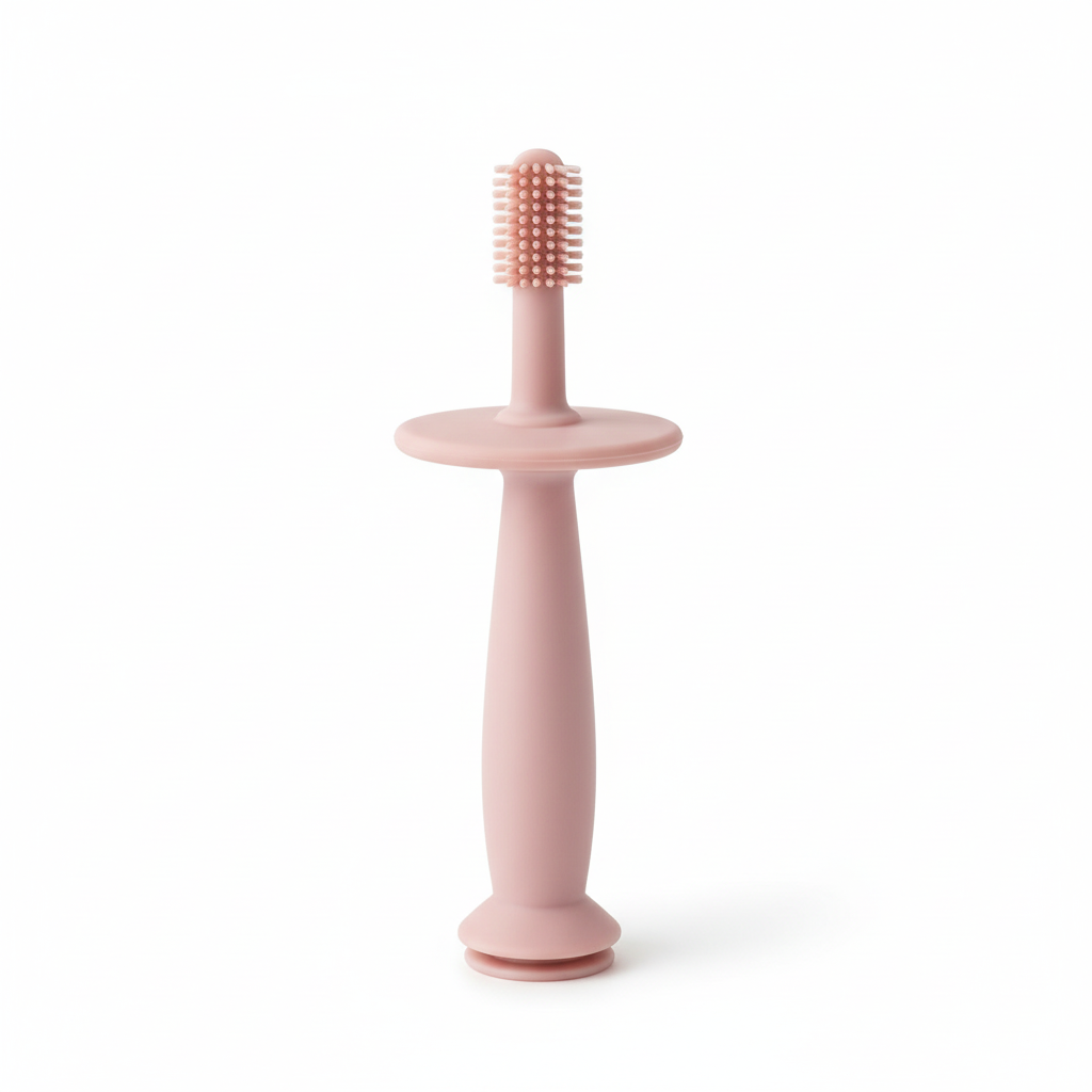 Spazzolino in Silicone Rose sfondo bianco