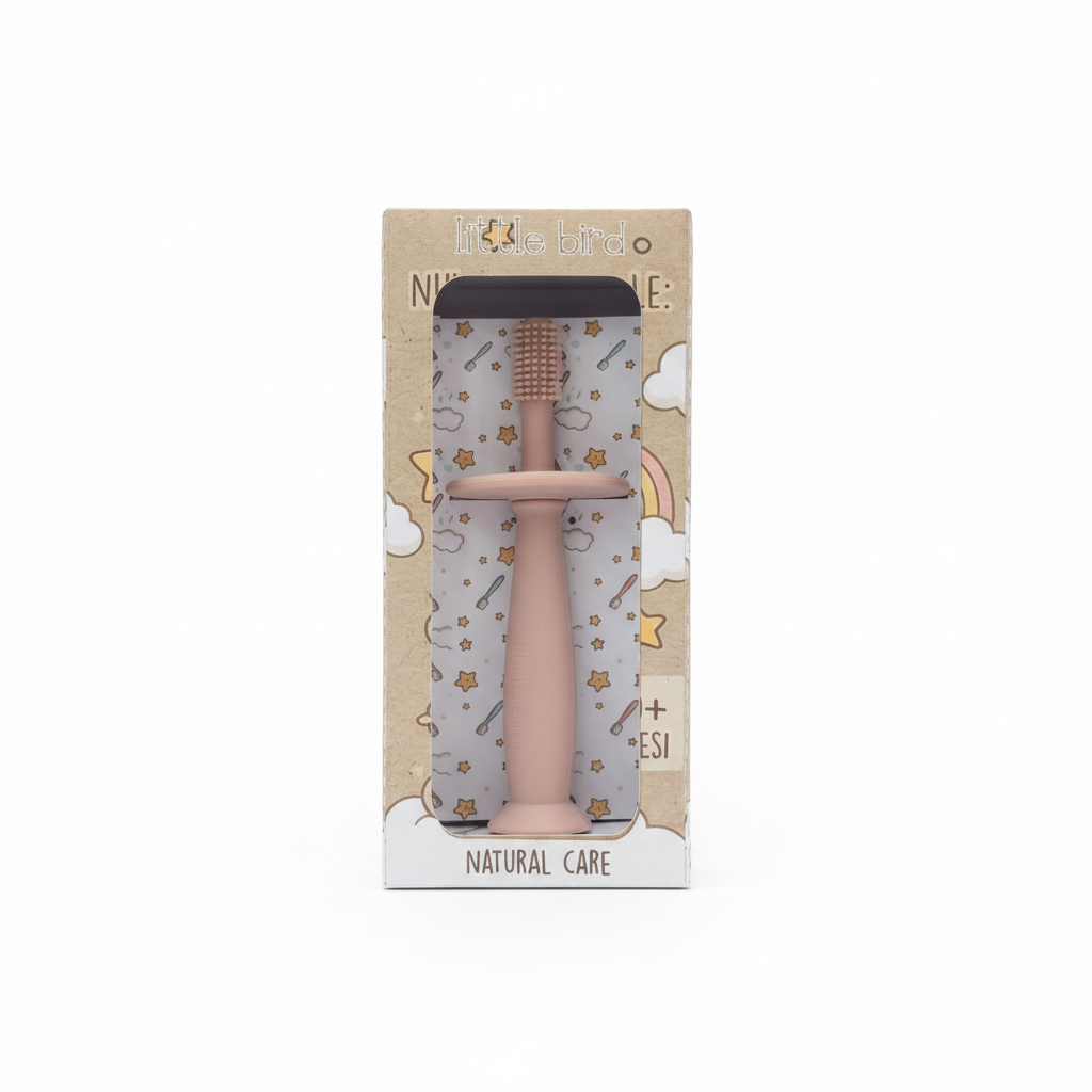 Spazzolino in Silicone Rose con packaging