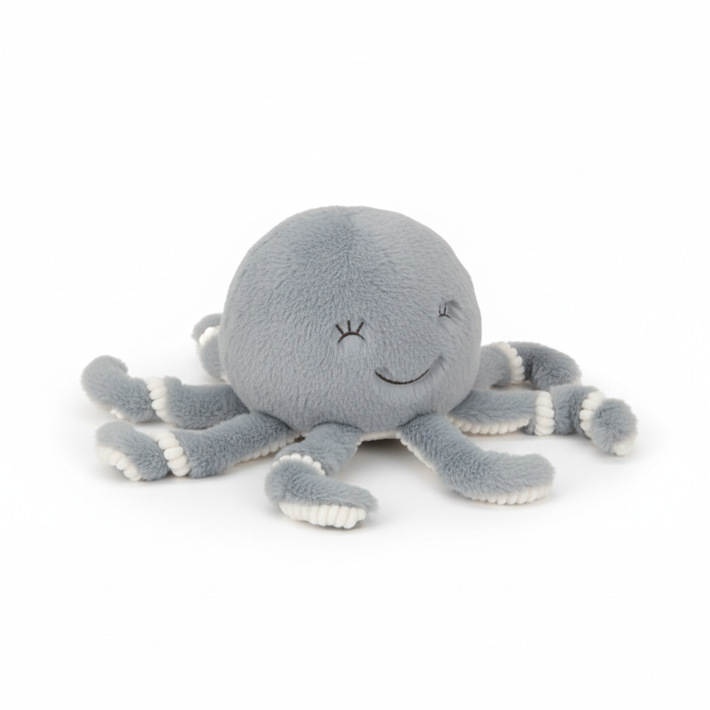 Peluche polipo grigio immagine generata