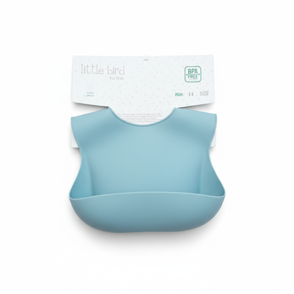 Bavetta celeste con packaging Little Bird