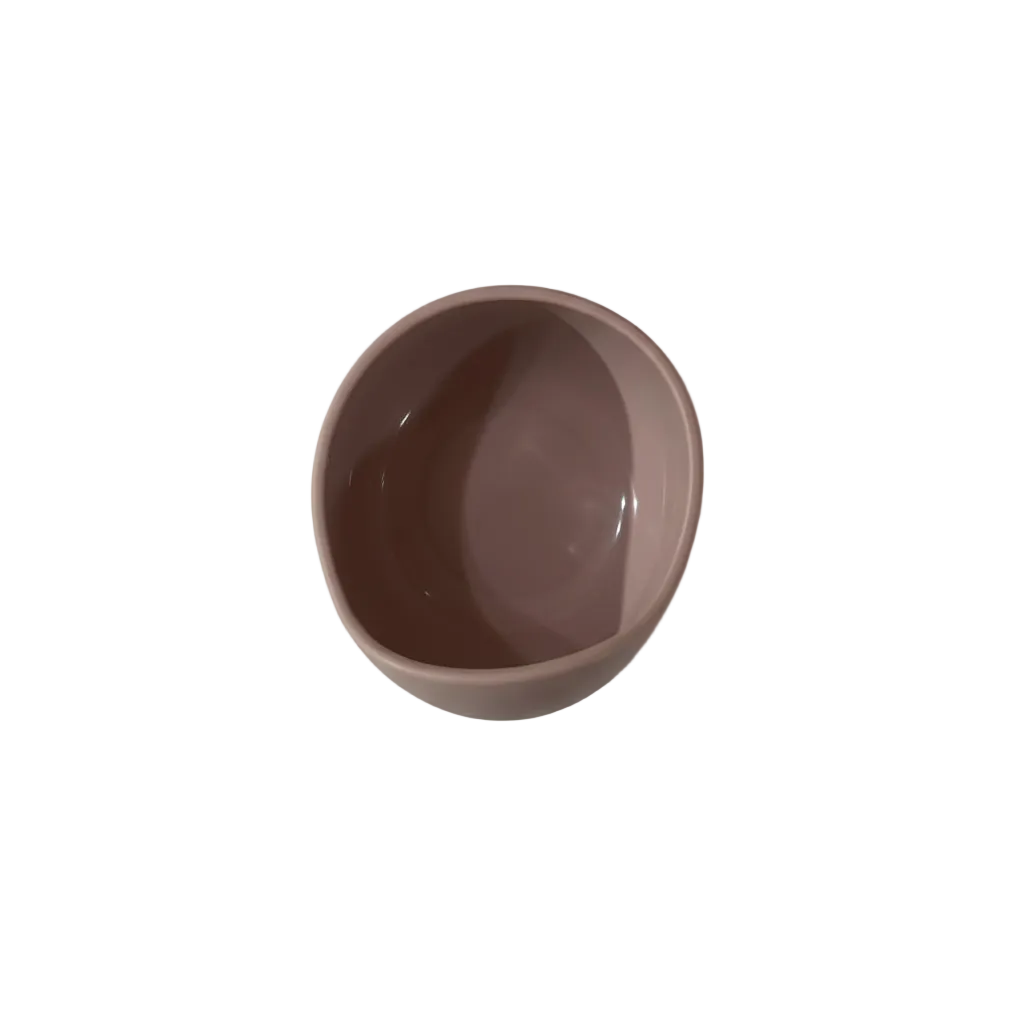 Ciotola silicone mauve dall'alto sfondo bianco