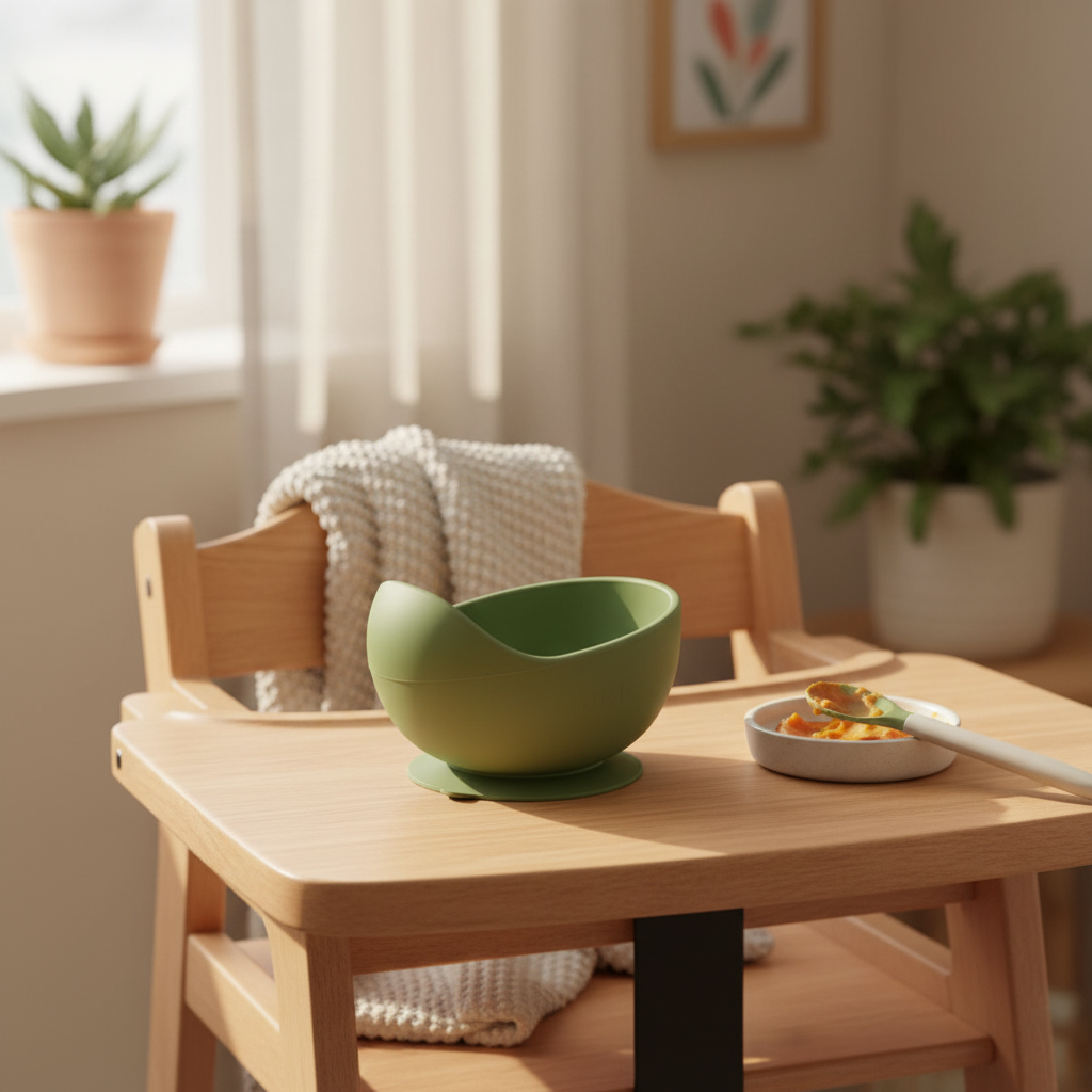 Ciotola silicone olive green lifestyle seggiolone