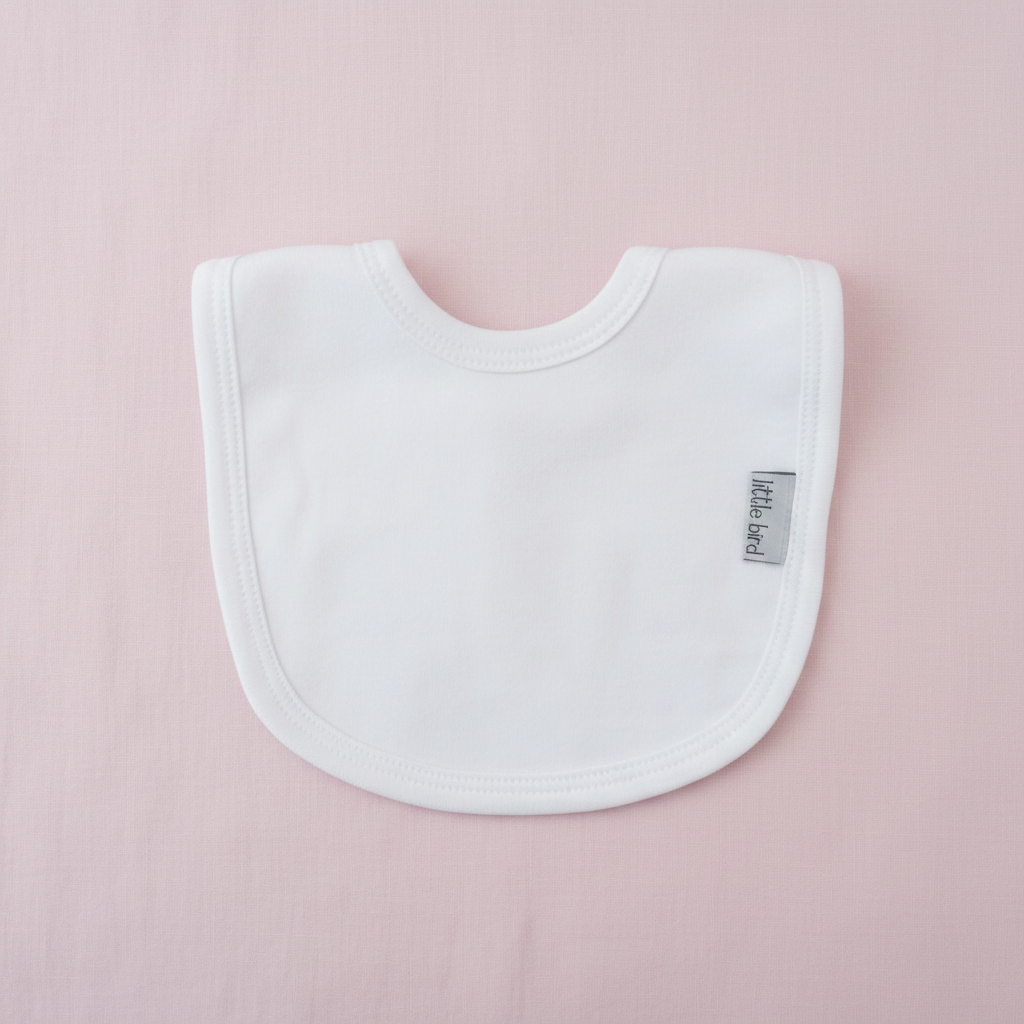Flat lay bavetta bianca Little Bird