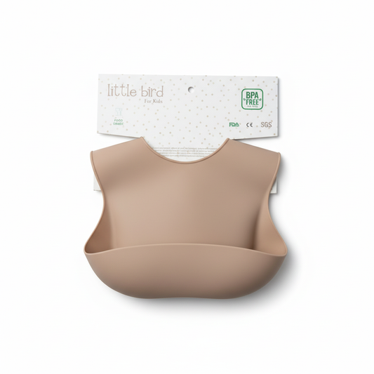 Bavetta beige scuro con packaging Little Bird