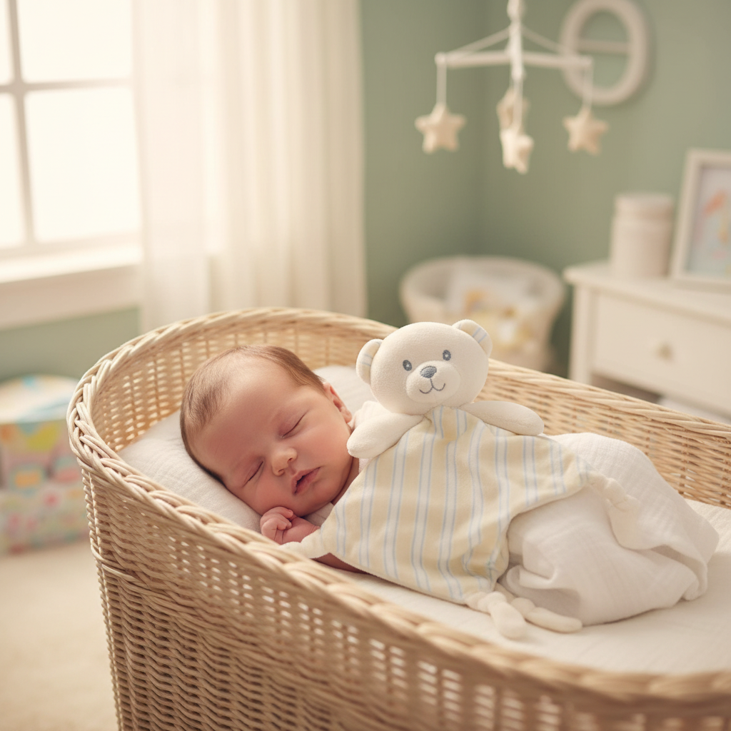 Dou Dou Orsetto Avorio - neonato in culla