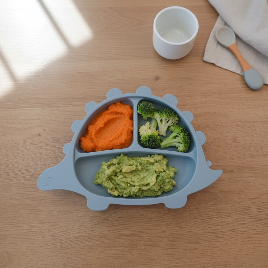 Vista dall'alto del piatto con cibo sano