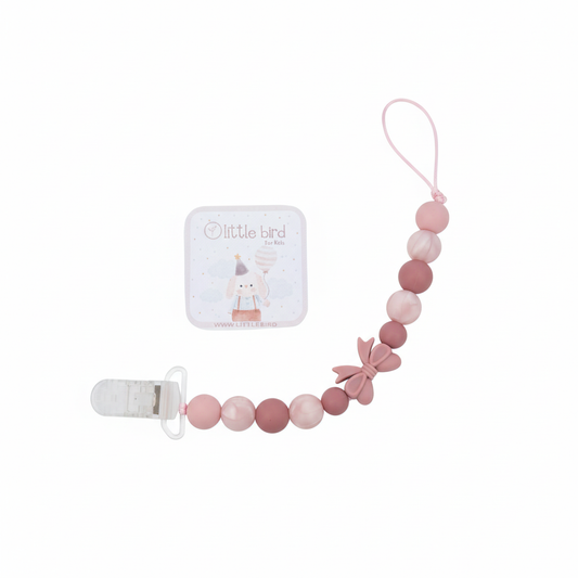 Portaciuccio Rosa Antico Sfere Perlate - sfondo bianco
