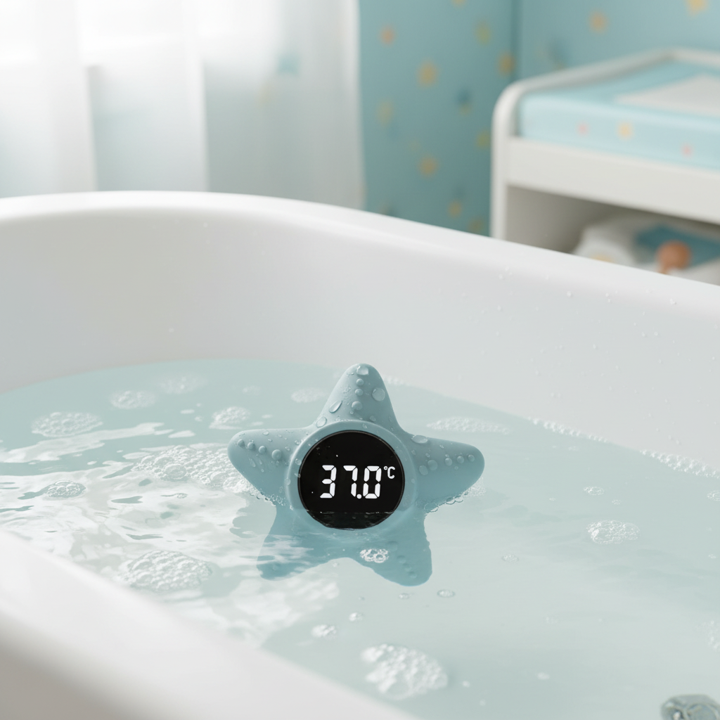 Termometro Little Star Dusty Blu lifestyle vaschetta