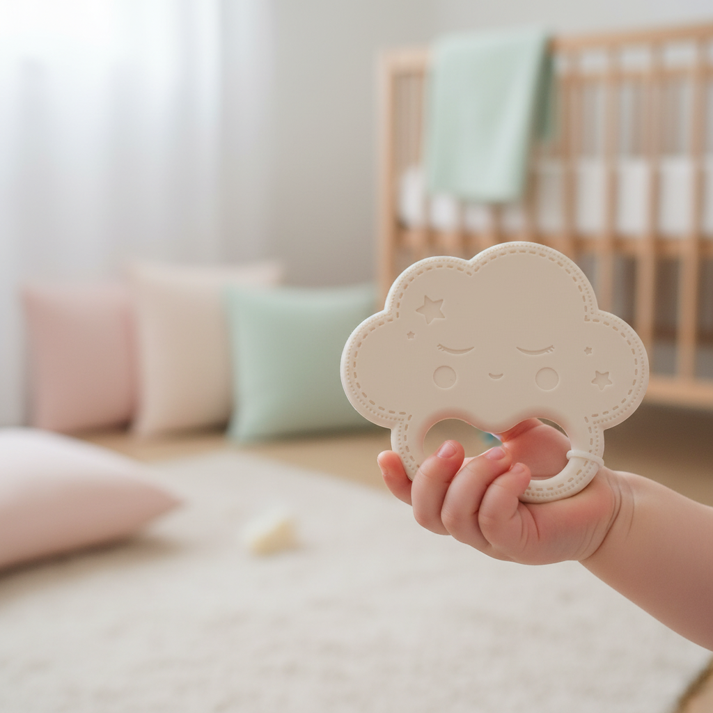 Lifestyle bambino con massaggiagengive nuvoletta avorio