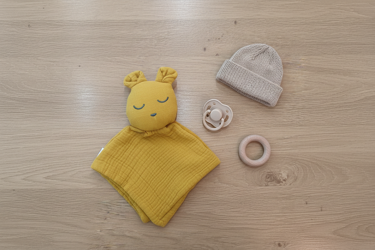 Dou Dou Orsetto Ocra - lifestyle flat lay