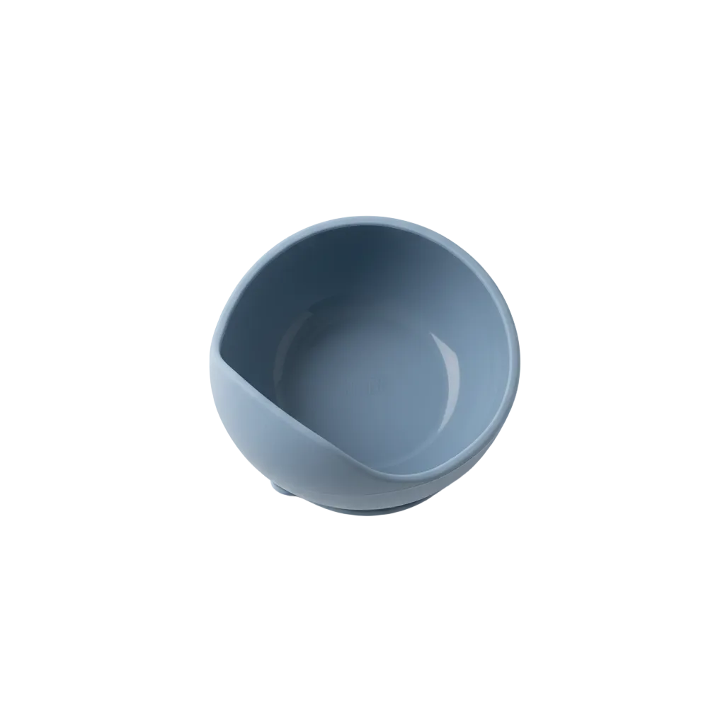 Ciotola con ventosa dusty blue dall'alto