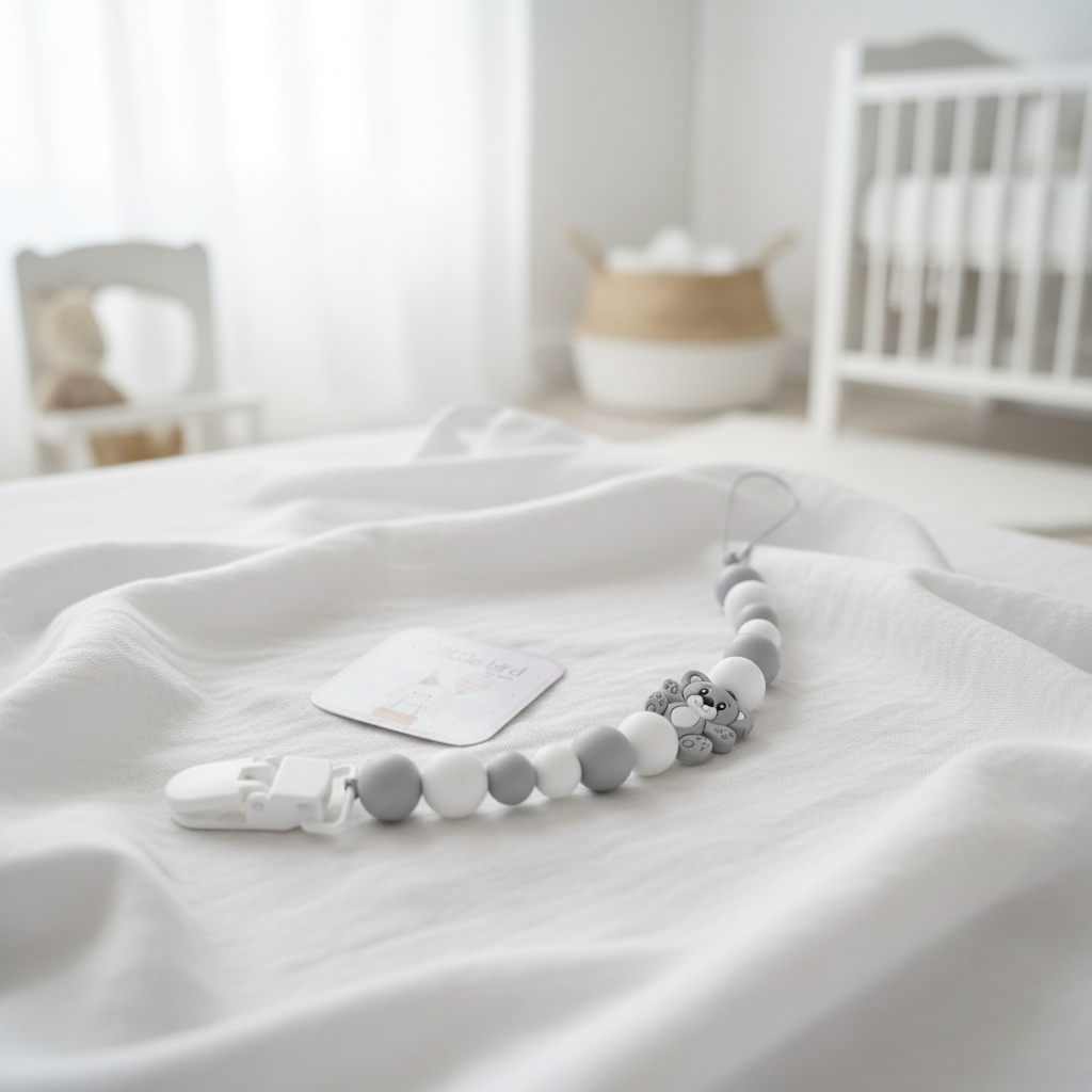 Portaciuccio Orsetto Grigio - lifestyle nursery