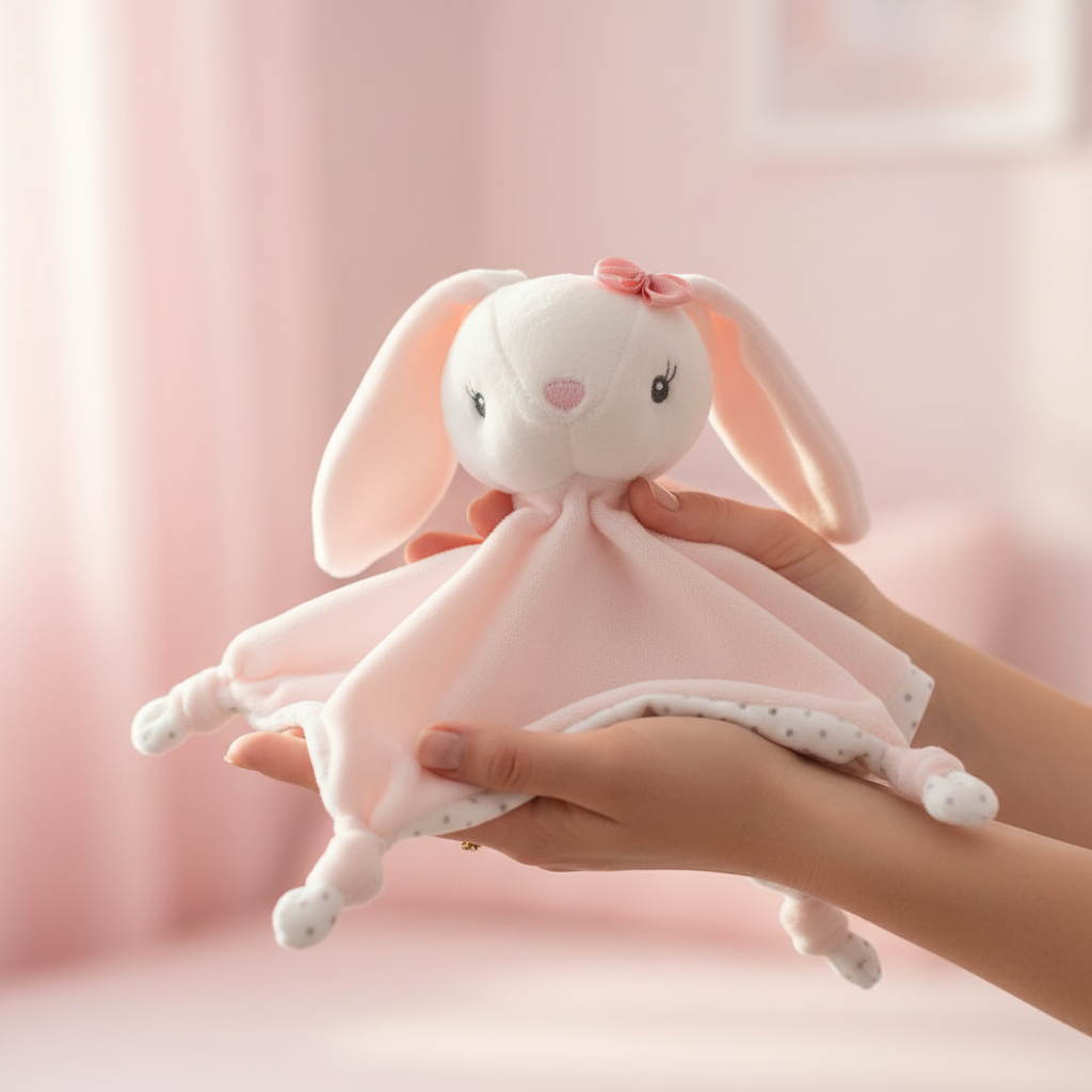 Little Bird - Dou Dou Coniglietta con Fiocchetto - 100% Anallergico - Regalo Nascita