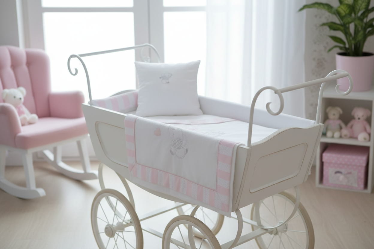 Lenzuolino Elefantino Rosa - lifestyle carrozzina