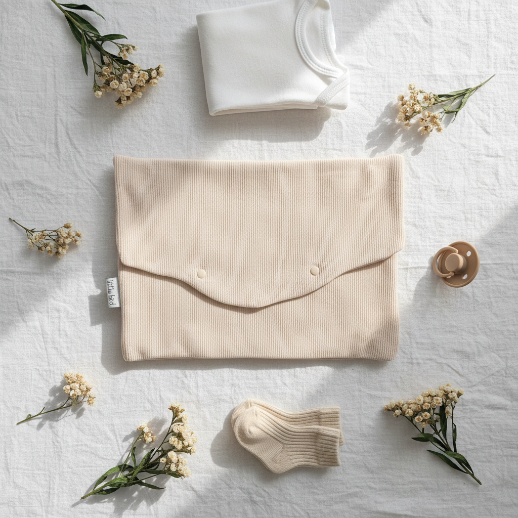 Flatlay busta portatutto beige