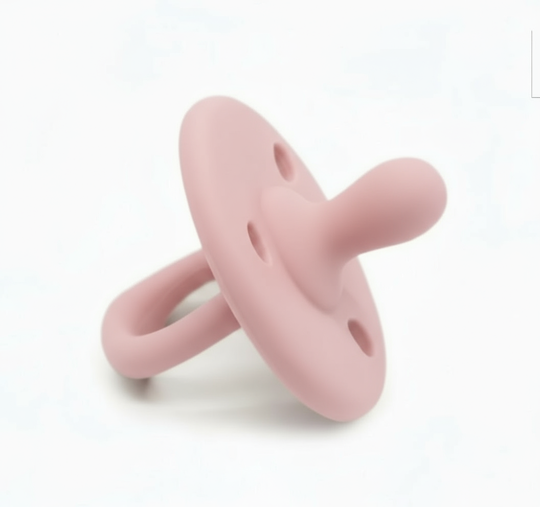 Ciuccio Morbido in Silicone BPA Free per Neonati - Colore Rosa - Conforme Normative UE
