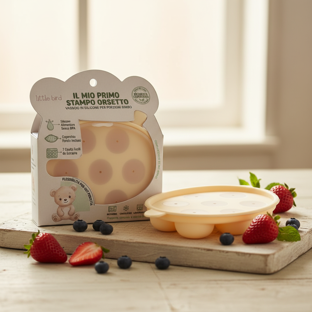 Stampo Ghiacciolini Orsetto Beige - lifestyle frutta