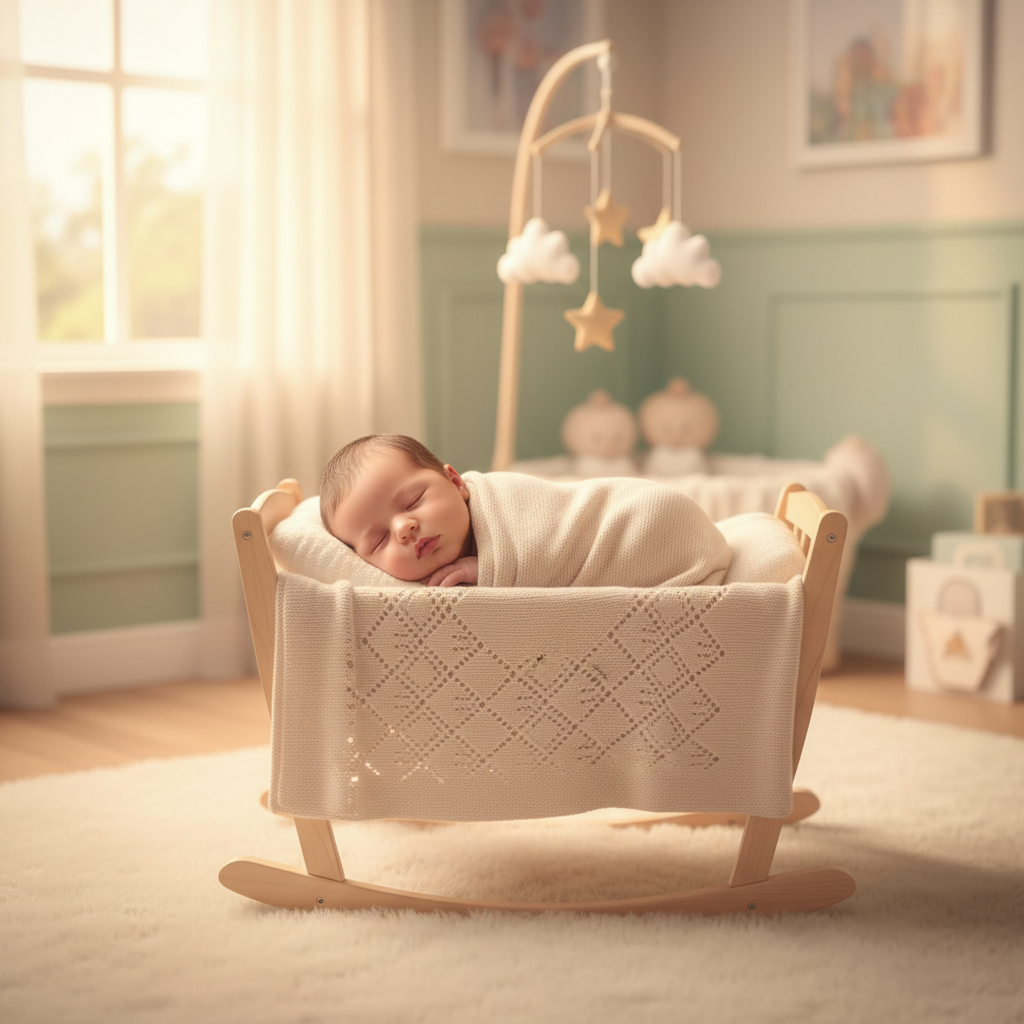 Copertina Traforata Geometrica lifestyle neonato