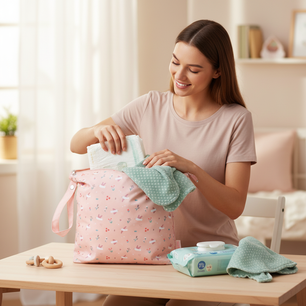 Borsa Impermeabile Blossom Birds lifestyle - preparazione borsa cambio