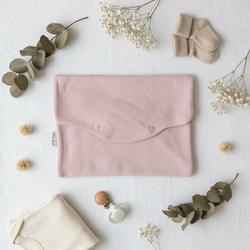 Flatlay busta portatutto rosa antico