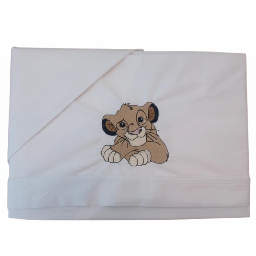 Lenzuolino Bianco Simba Carrozzina - sfondo bianco