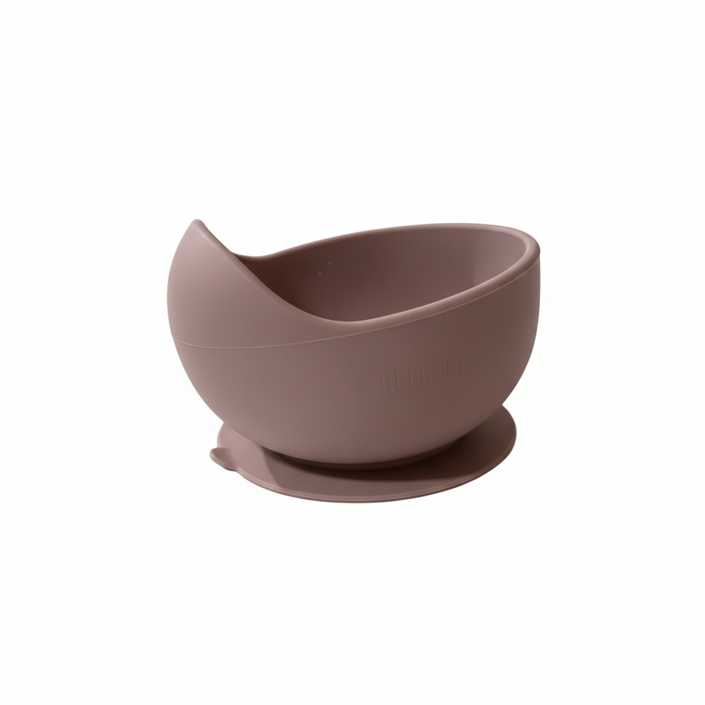 Ciotola silicone mauve sfondo bianco