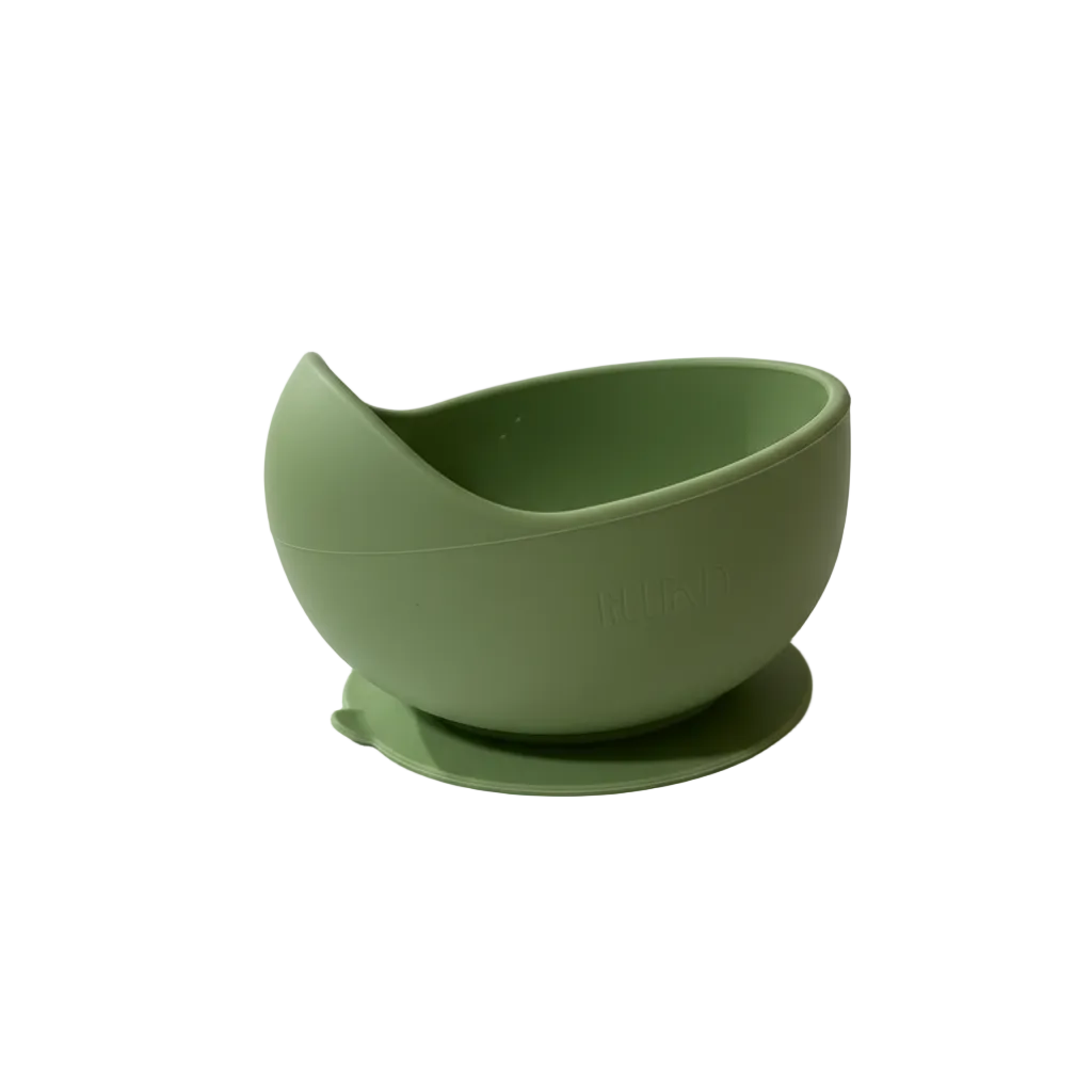 Ciotola silicone olive green sfondo bianco