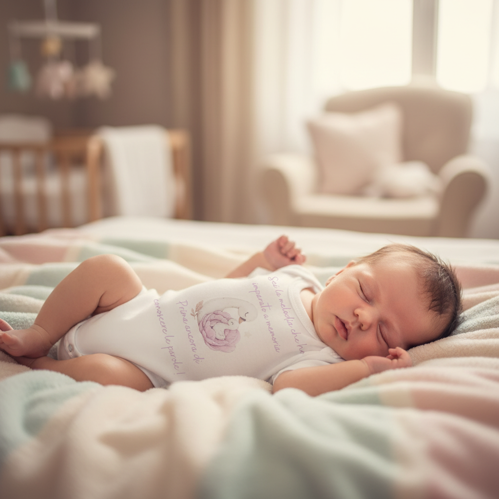 Lifestyle - neonato con body cigno