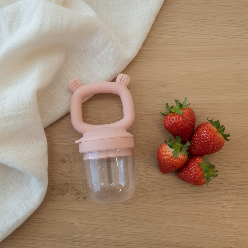 Ciuccio Frutta Orsetto Rosa lifestyle fragole