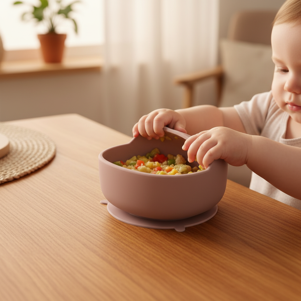 Dettaglio ventosa antiribalta ciotola gattino rose pink