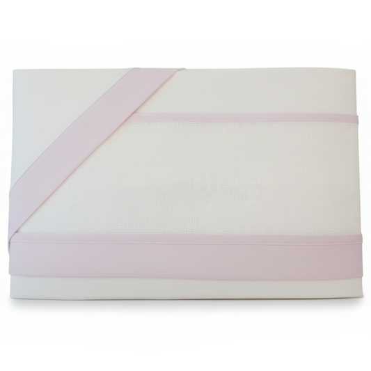 Lenzuolino Carrozzina Rosa - sfondo bianco