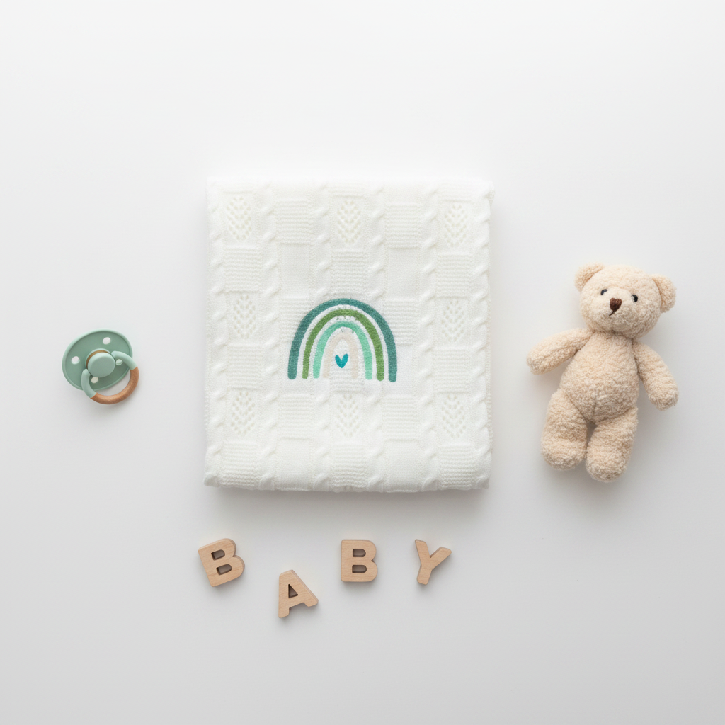 Copertina Arcobaleno Verde - flat lay