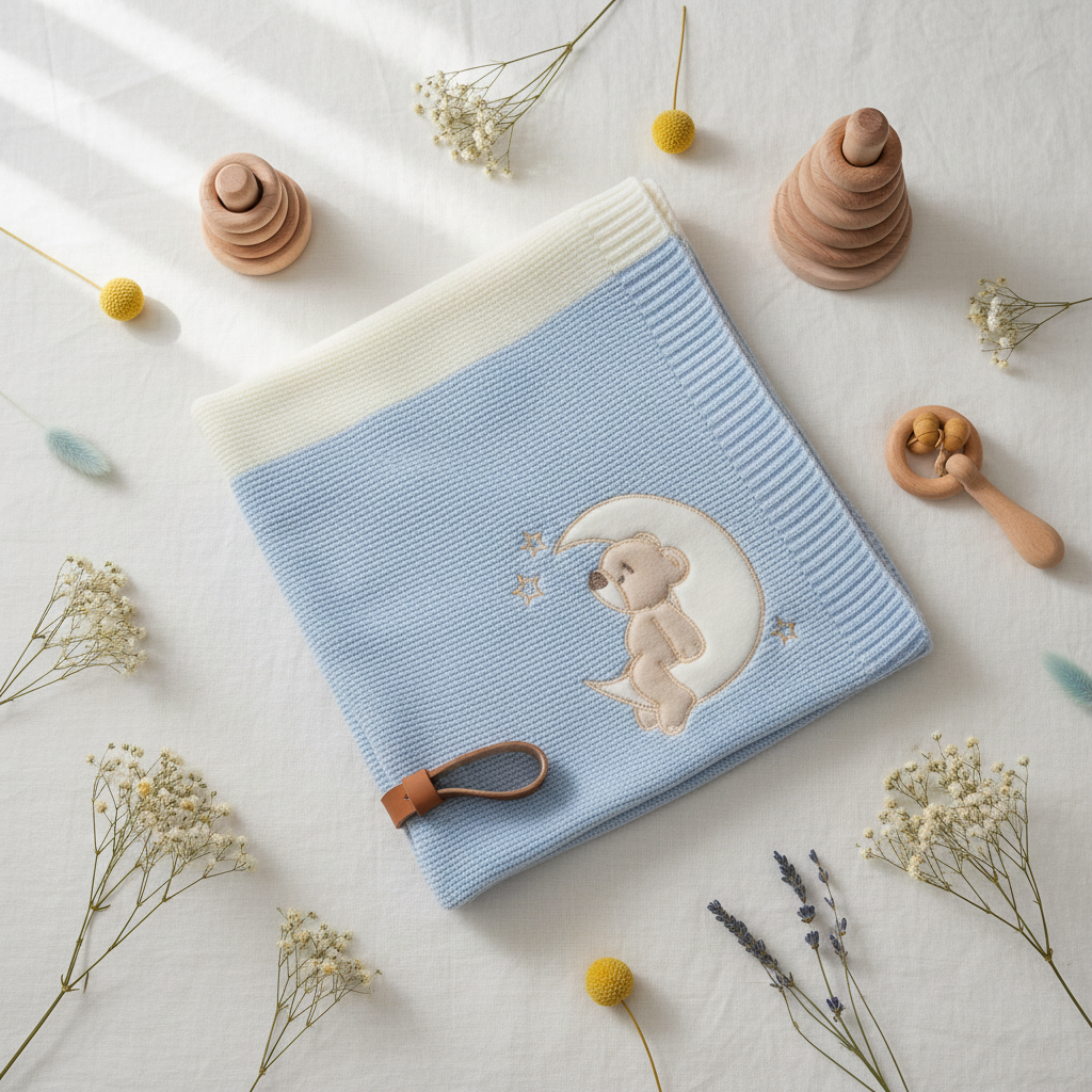 Copertina Orsetto Luna lifestyle flat lay