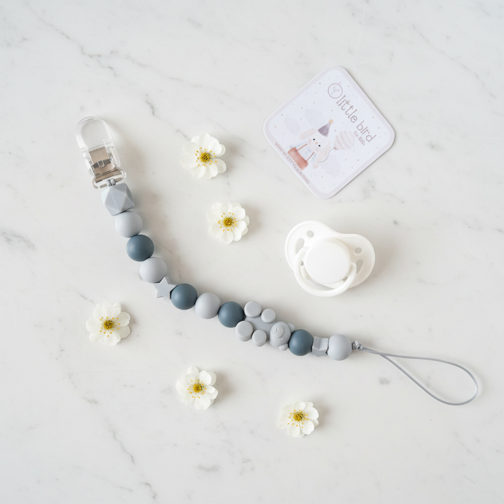 Portaciuccio Bear Grigio - flat lay