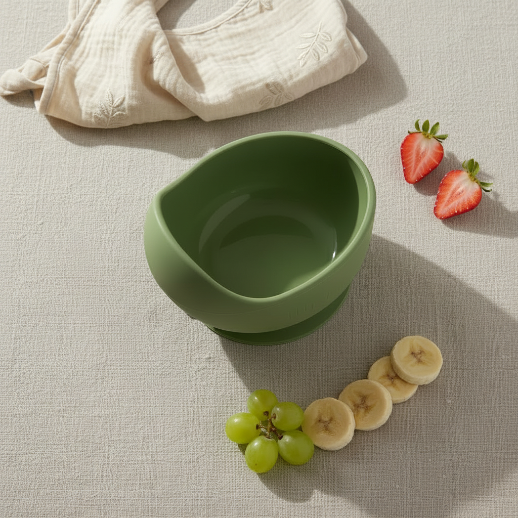 Set Pappa Svezzamento Arcobaleno Verde - 100% BPA Free - Little Bird