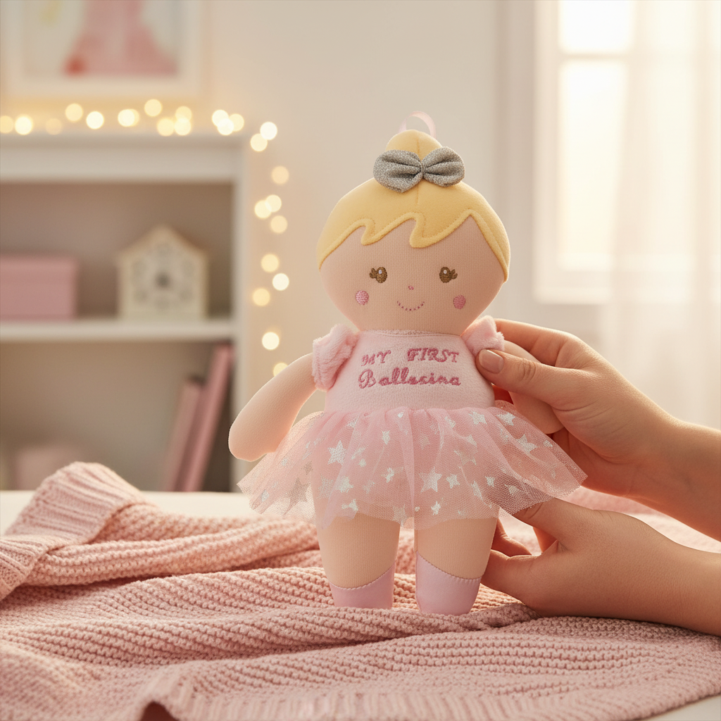 Bambola Ballerina tra le mani della mamma