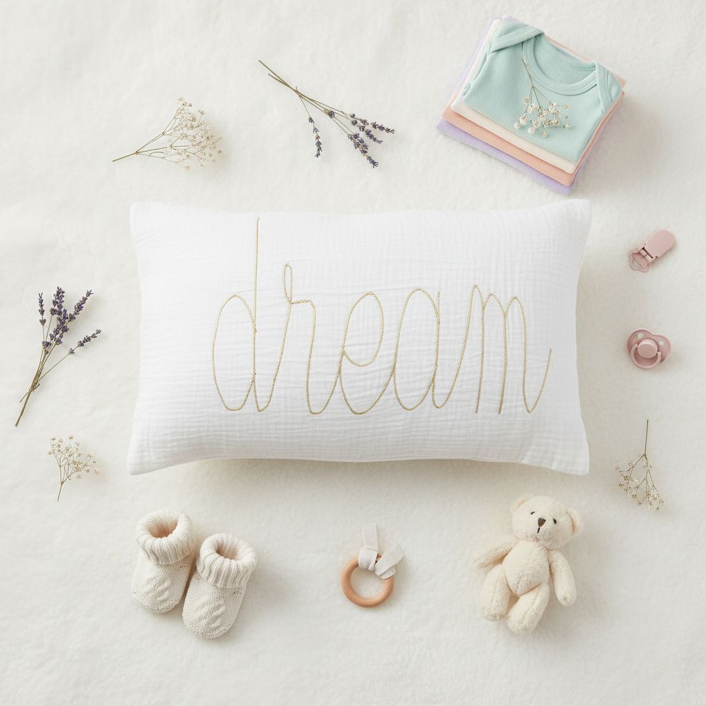 Cuscino Dream flat lay baby