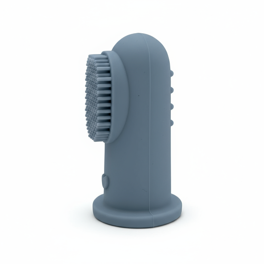 Spazzolino da Dito per Neonati in Silicone Dusty Blue - Morbido e Sicuro BPA Free