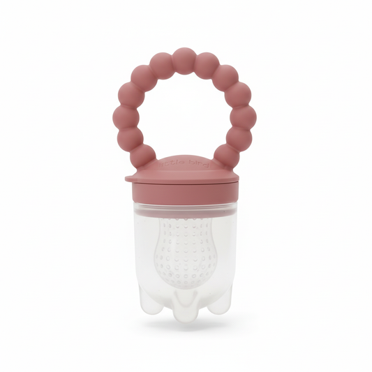 Ciuccio frutta dark pink in risalto su sfondo bianco