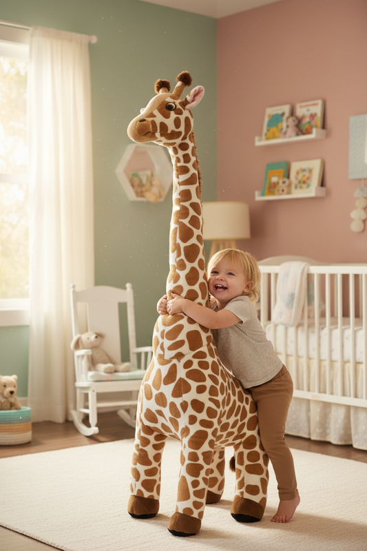 Bambino che gioca con la Giraffa Maxi