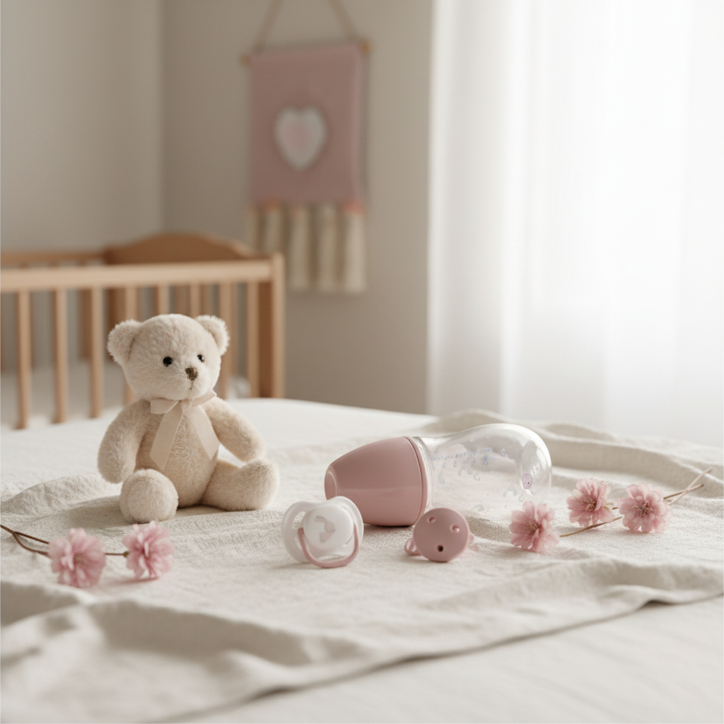 Set biberon ciuccio portaciuccio lifestyle nursery