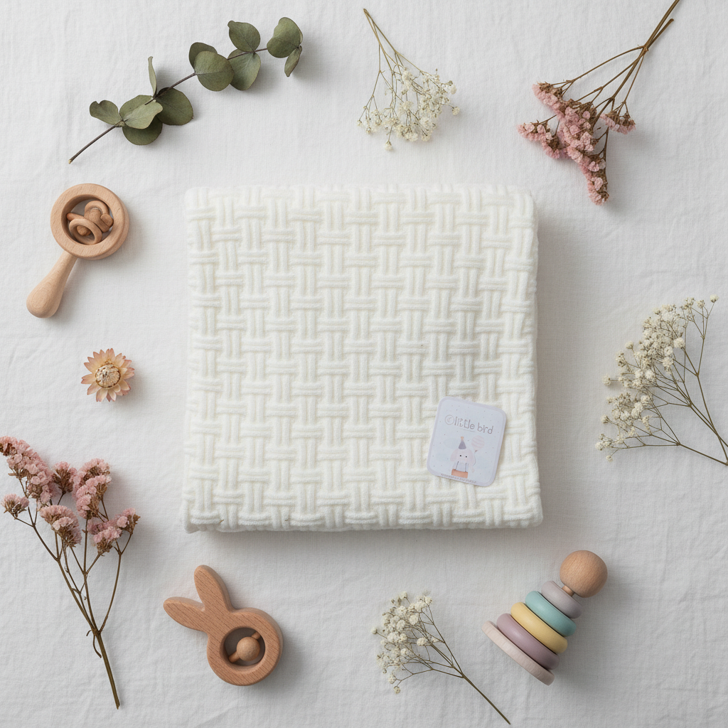 Copertina Griglia Avorio lifestyle flat lay