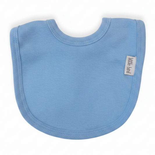 Bavetta blu Little Bird sfondo bianco professionale