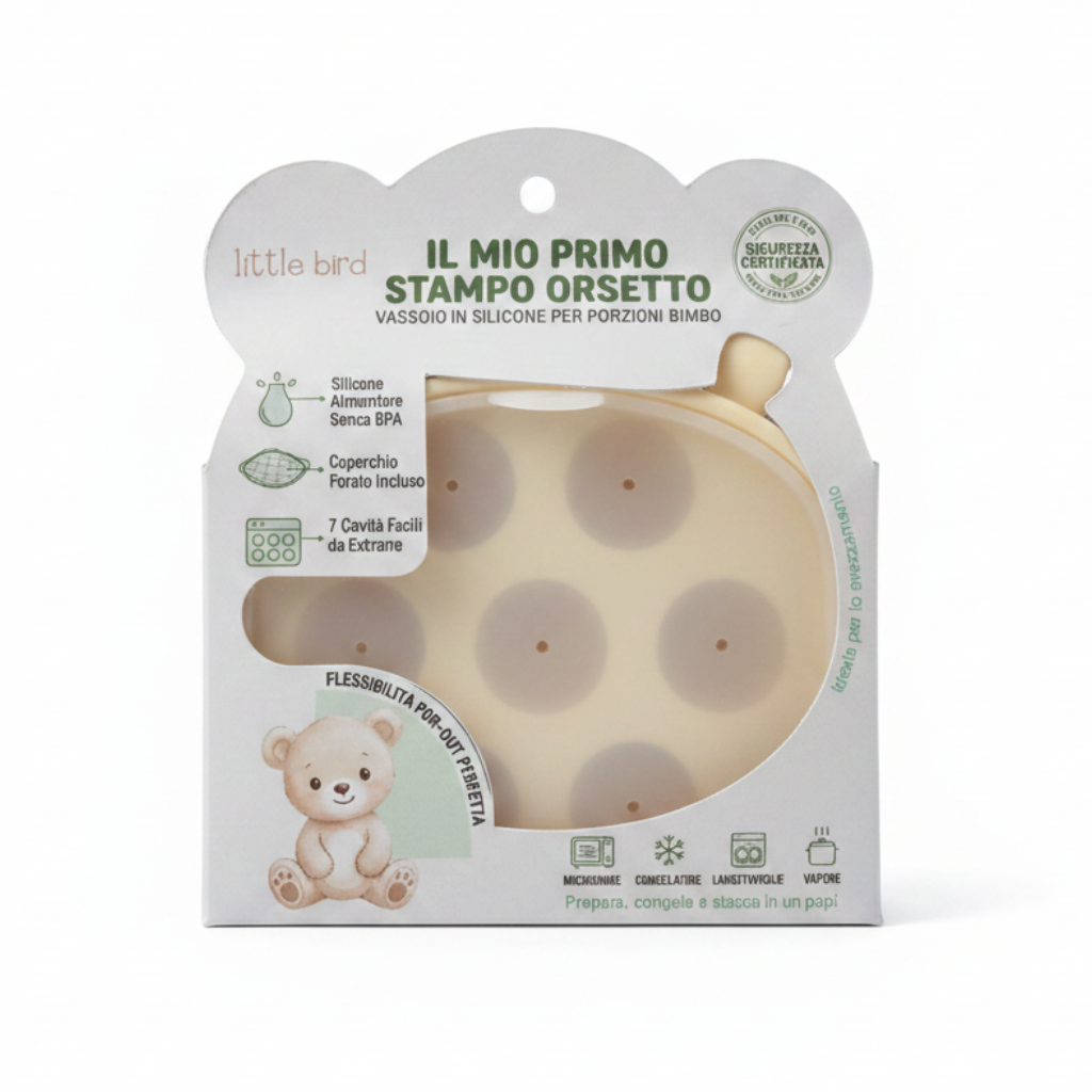 Stampo Ghiacciolini Orsetto Beige - packaging sfondo bianco