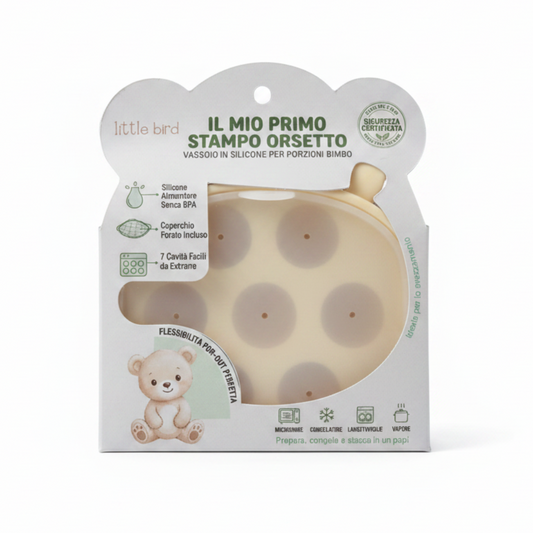 Stampo Ghiacciolini Orsetto Beige - packaging sfondo bianco