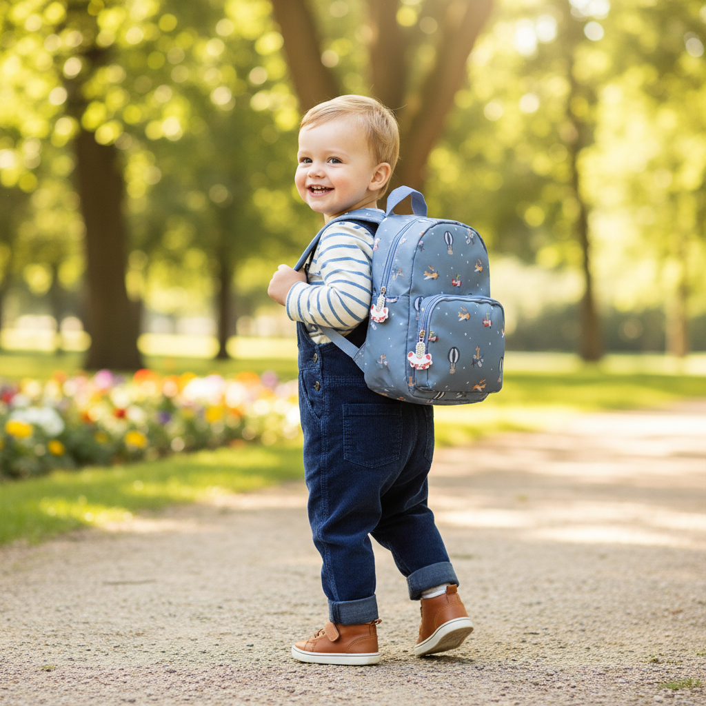 Zainetto Piccolo Planes lifestyle - bimbo al parco con lo zainetto