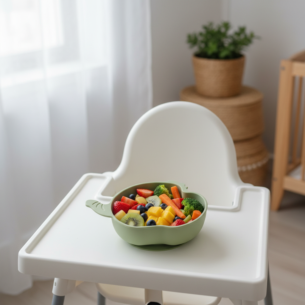 Ciotola elefante olive green con snack sani