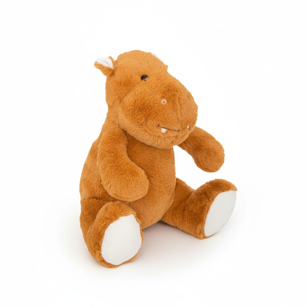 Peluche ippopotamo terra immagine generata