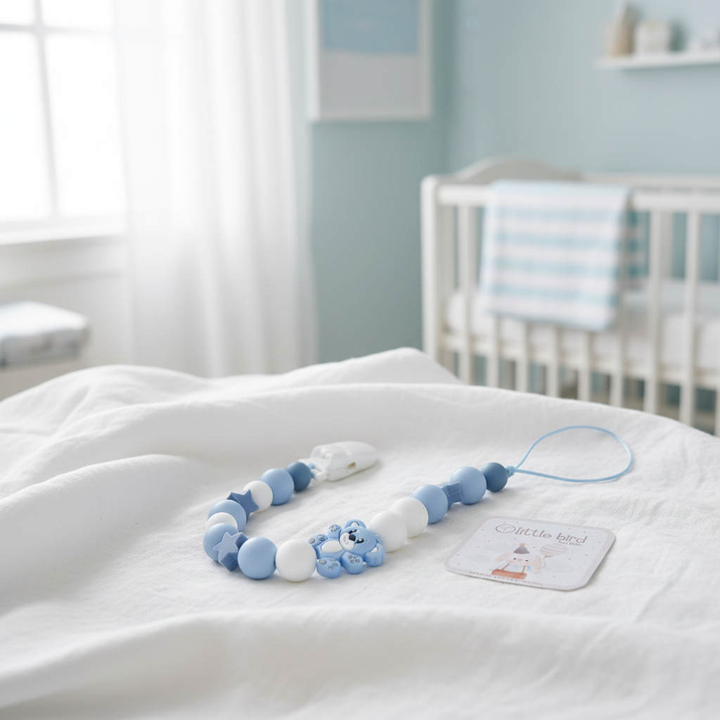 Portaciuccio Orsetto Celeste - lifestyle nursery